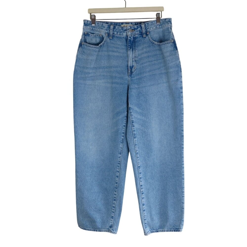MADEWELL Women's Light Wash Curvy Baggy Straight Jean 31 Slouchy Relaxed